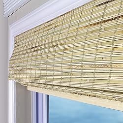 ARLO BLINDS Sheer Bamboo Roman Shades with Valance