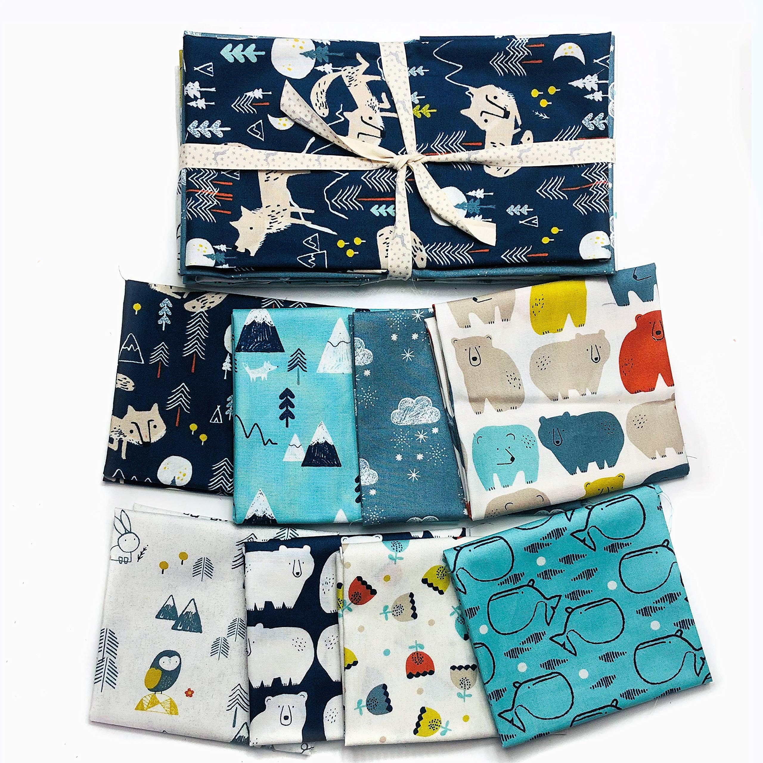 Dashwood Studio Laska - 8 x FQs Fabric Bundle - 100% Premium Cotton Fabric - 50cm x 55cm Wide (Fat Quarters) of Each