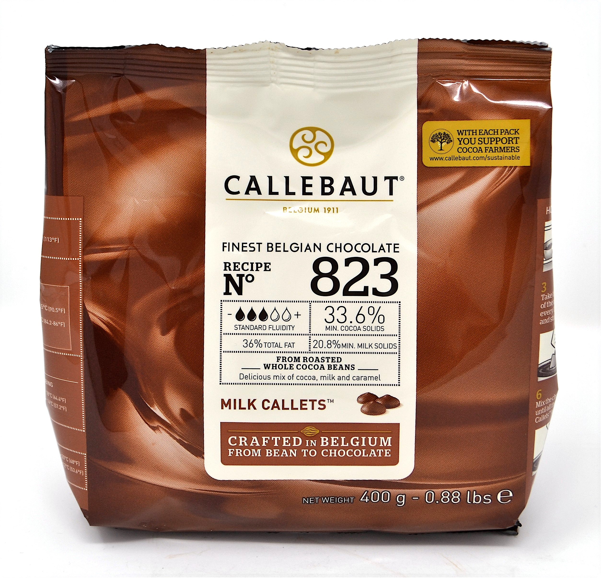 Callebaut N° 823 Finest 33.6 Belgian Milk Chocolate Couverture