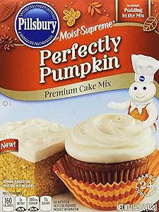 Pillsbury Moist Supreme Perfectly Pumpkin Premium Cake Mix, 15.25 Ounce