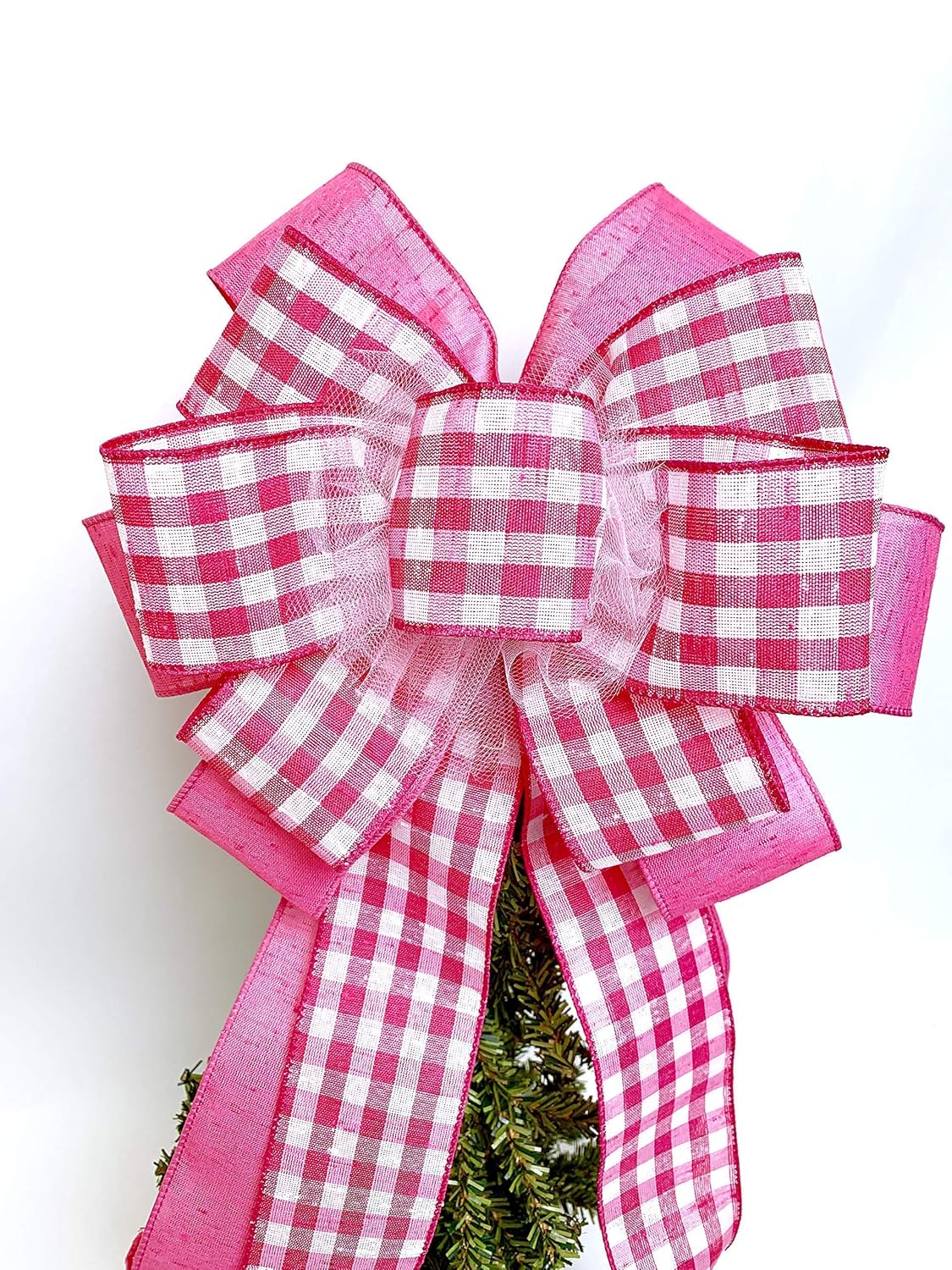 Swag Bow Handmade Bow Birthday Decor Bow and ribbon Spring Wreath Bow