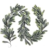 Artiflr 6Ft Christmas Garland, Artificial Pine Garland Holiday Decor for Outdoor or Indoor Home Garden Artificial Green Greenery, or Fireplaces Holiday Party Decorations
