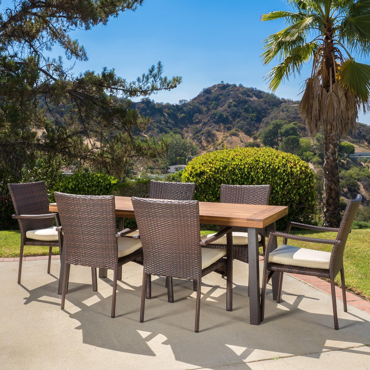 Best patio dining set 7 seat with umbrella