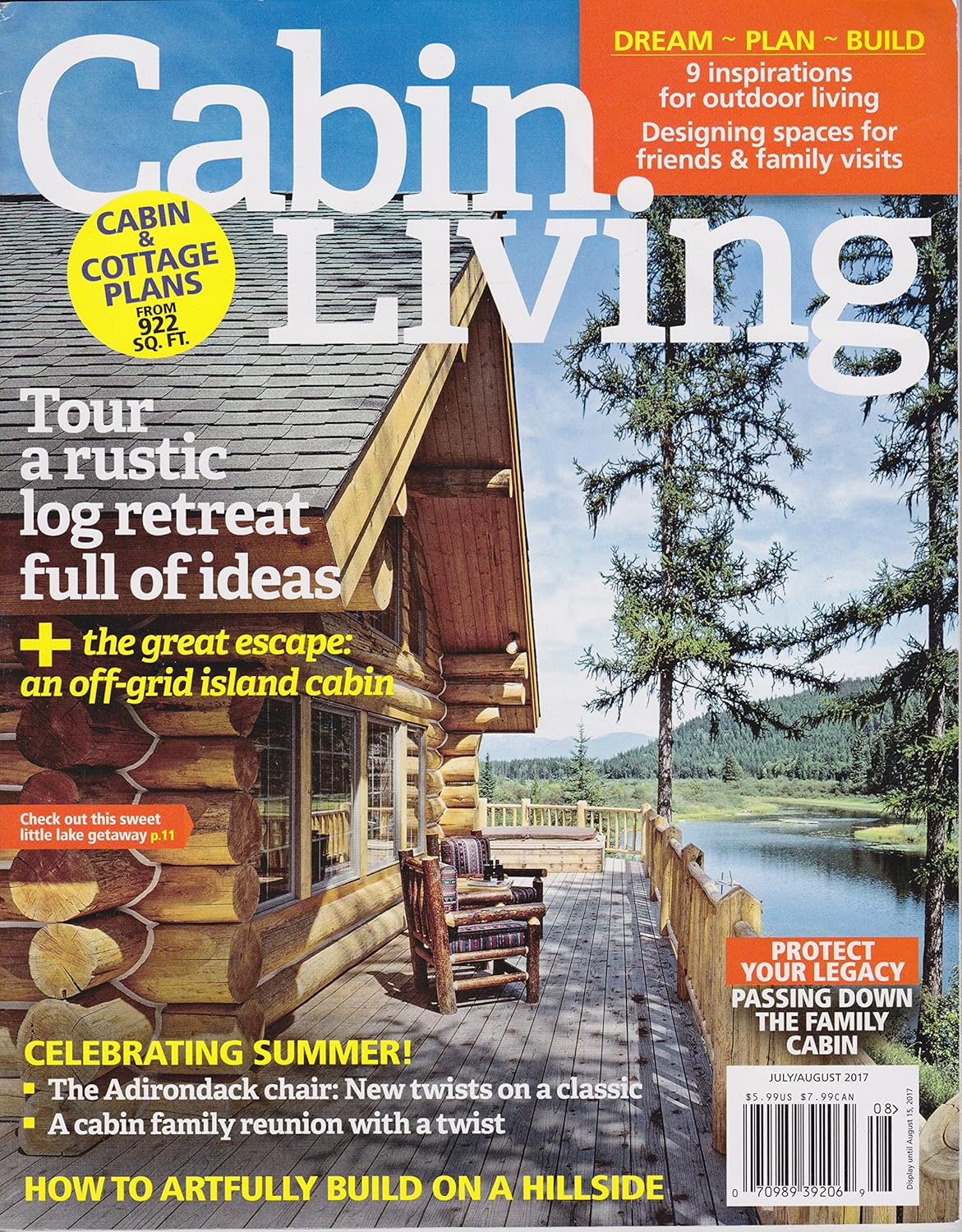 Amazon Com Cabin Living Magazine July August 2017 Everything Else