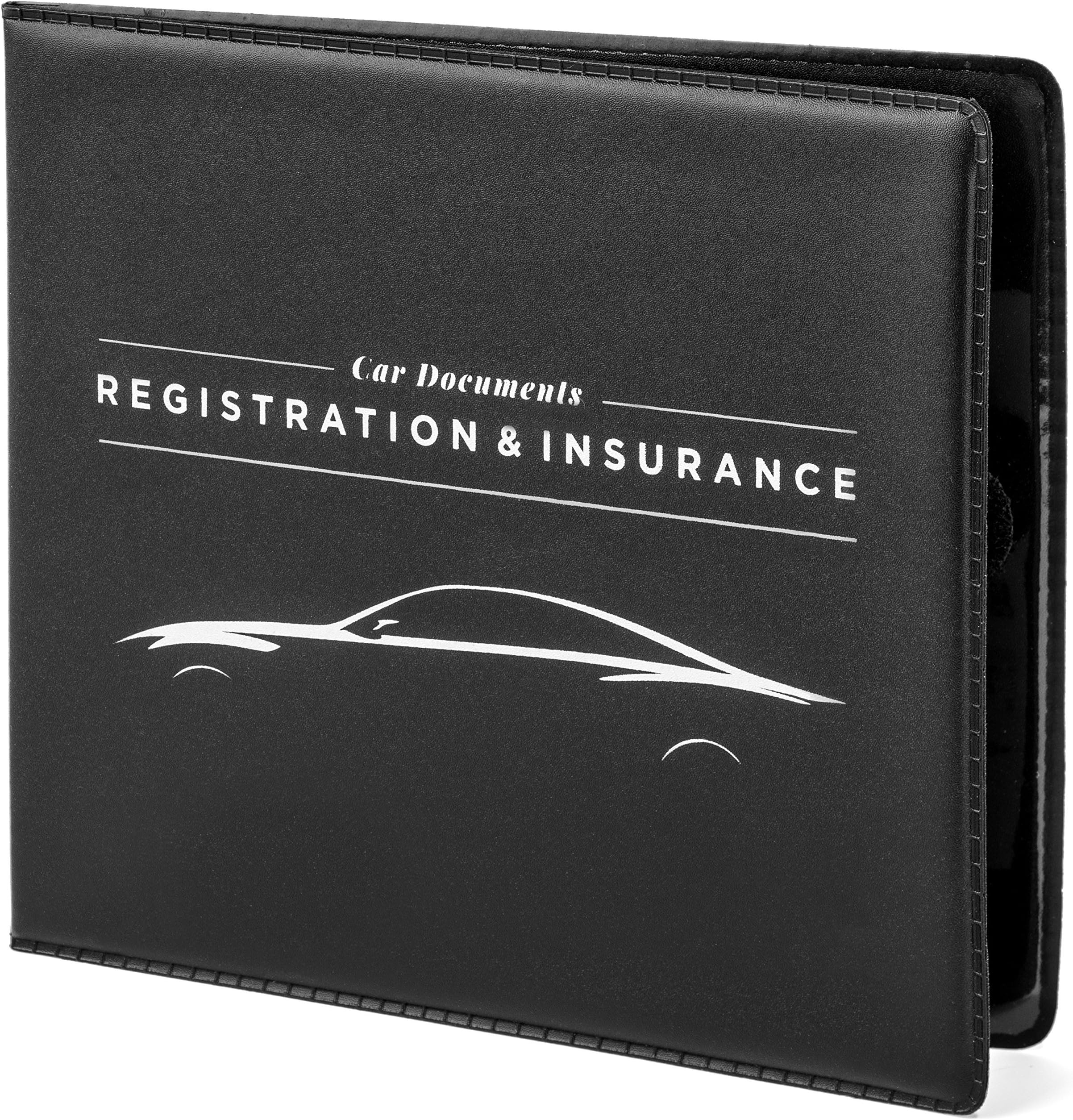 MacoodeCompany Car Documents Holder Case 5" X 4.5", Touch Fastener Closure, Store In Glove Box Or Visor Flap