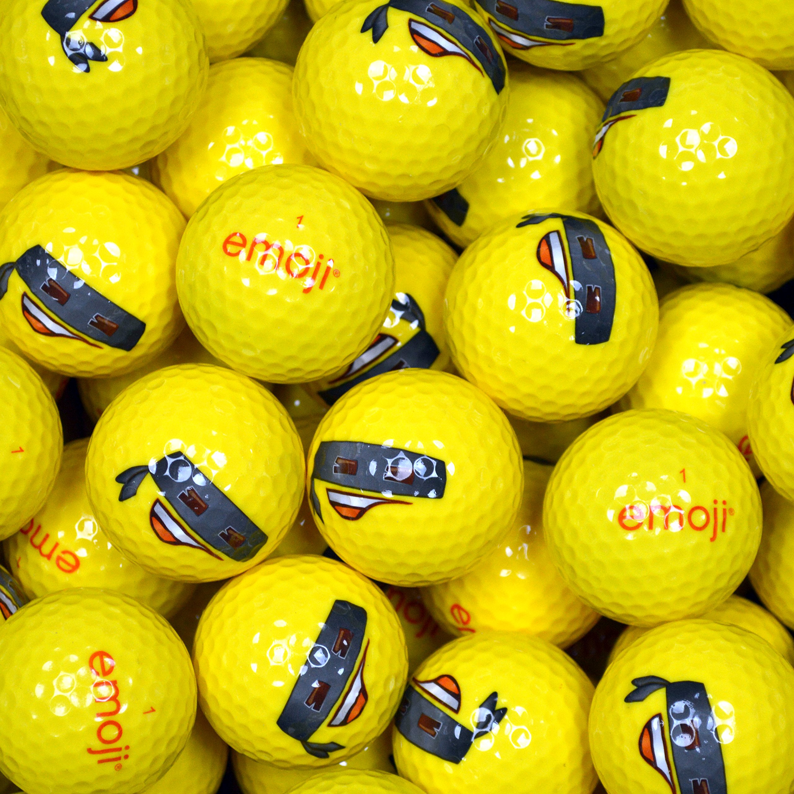 Emoji Bandit Novelty Golf Balls (Pack of 48) - Yellow
