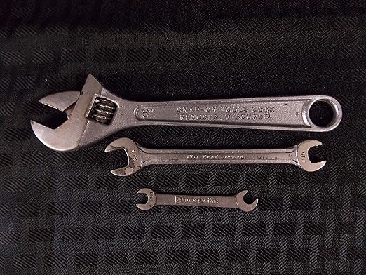 BluePoint Set of 3, 6&quot; Adjustable Wrench and 2 Standard Open End