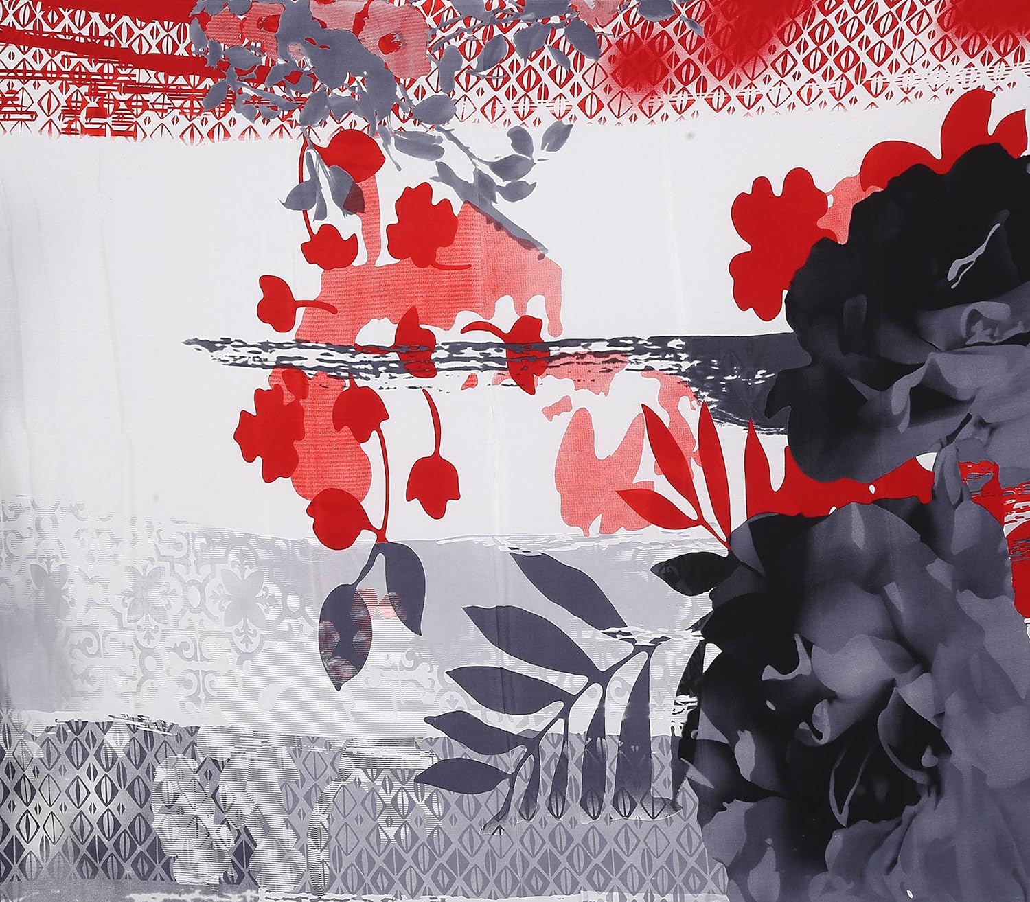 jaanvi fashion women's crepe printed saree (black_white)