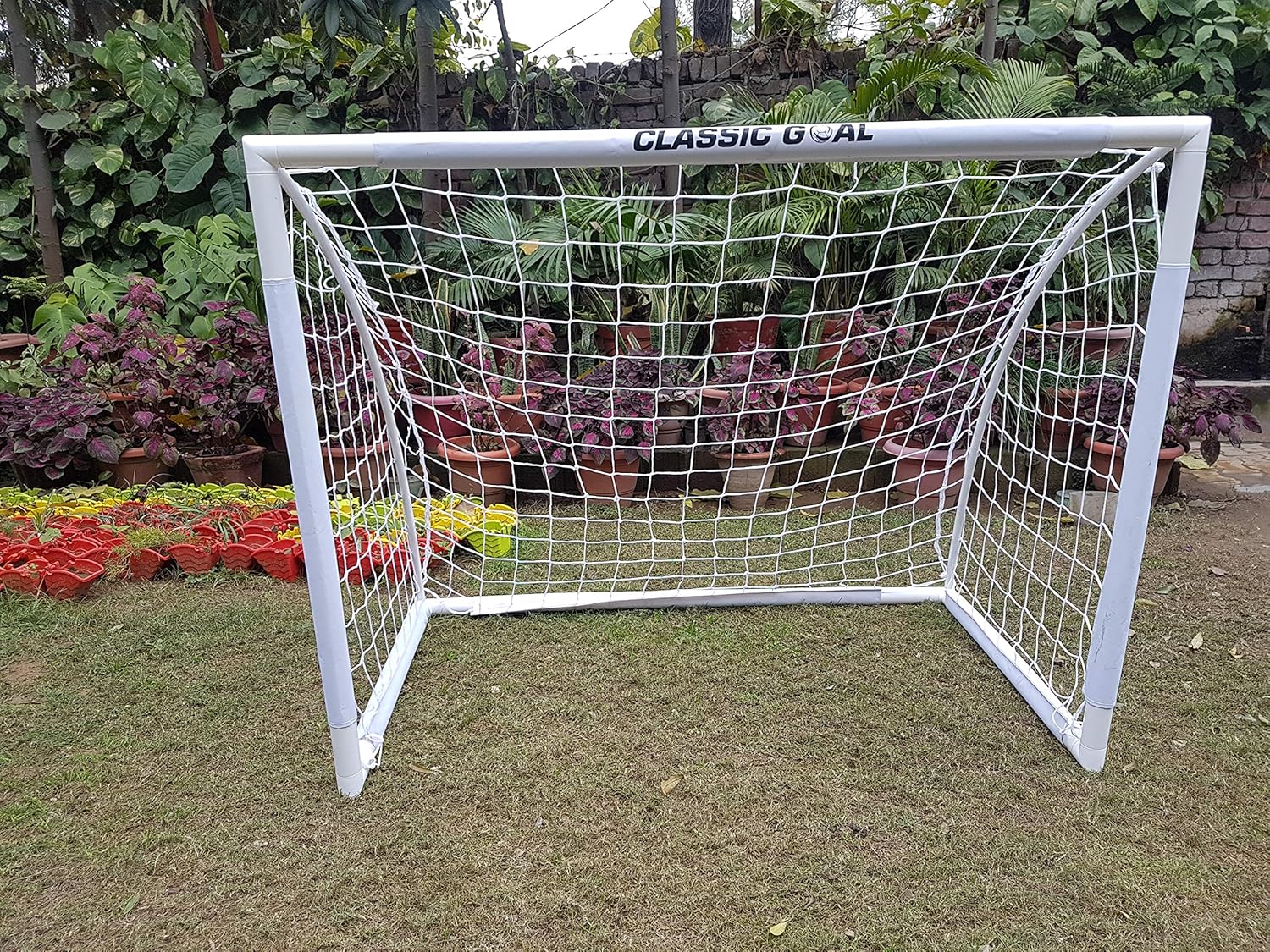Buy Synco Backyard Soccer Goals [4 Sizes] Ultimate PVC Home Soccer Goal Posts Soccer Nets