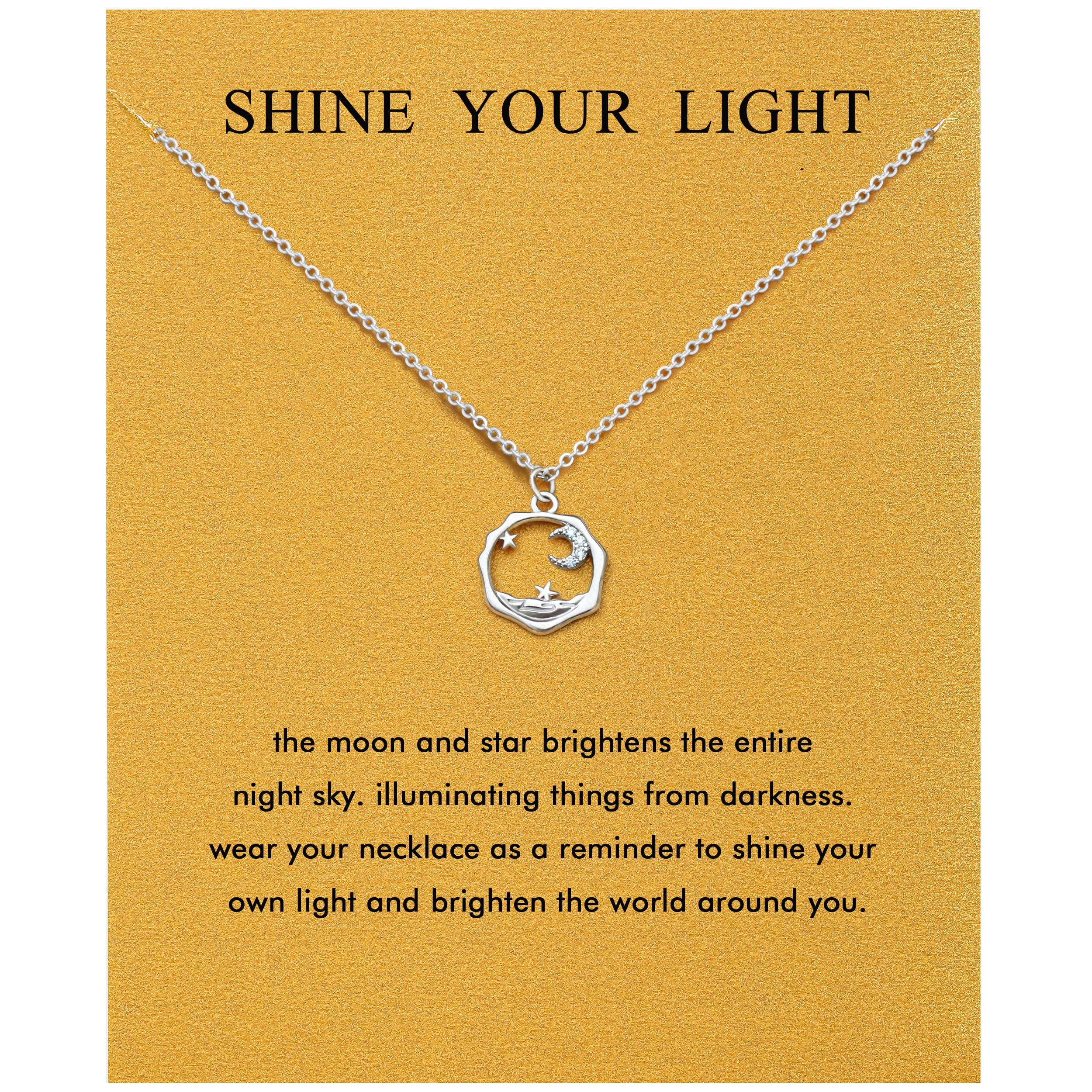 Baydurcan Moon and Star Necklace Delicate Moon