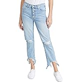 7 for All Mankind Womens High Waist Cropped Straight Jeans