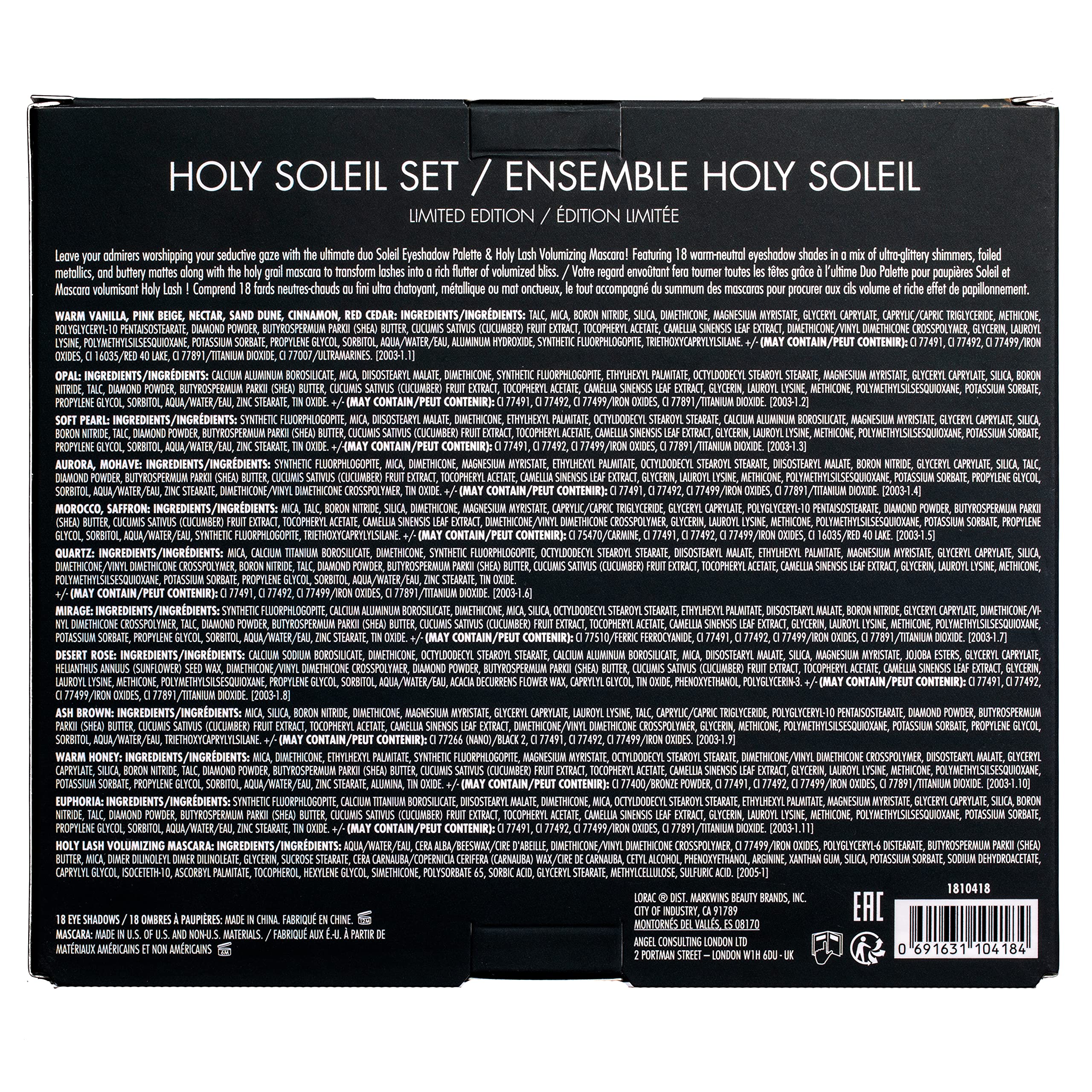 LORAC Holiday Collection Holy Soleil Set