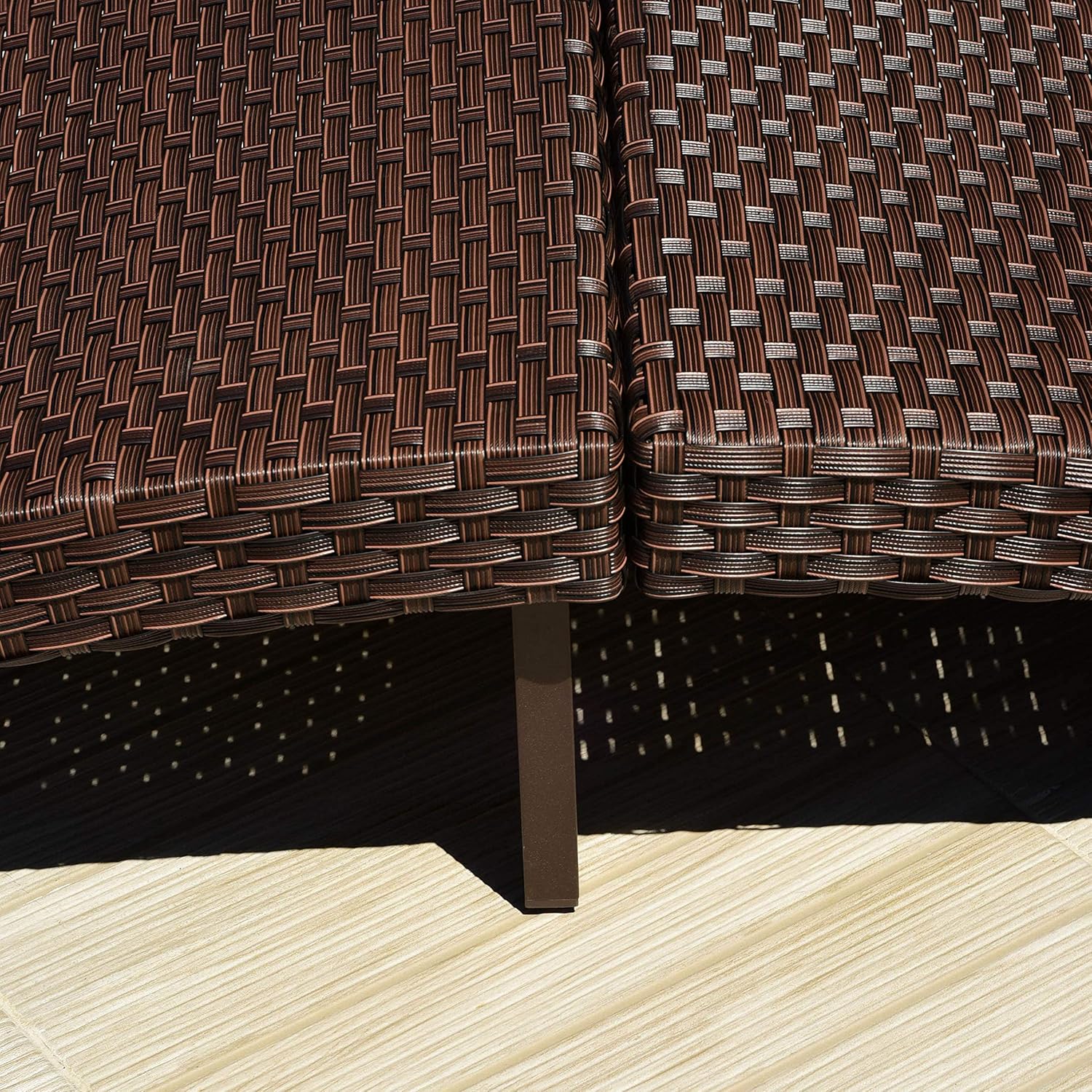 Atlantic Folding Rome 1-Piece Patio Lounger with Cushion Wicker, Ideal for Outdoors and Poolside : Garden & Outdoor