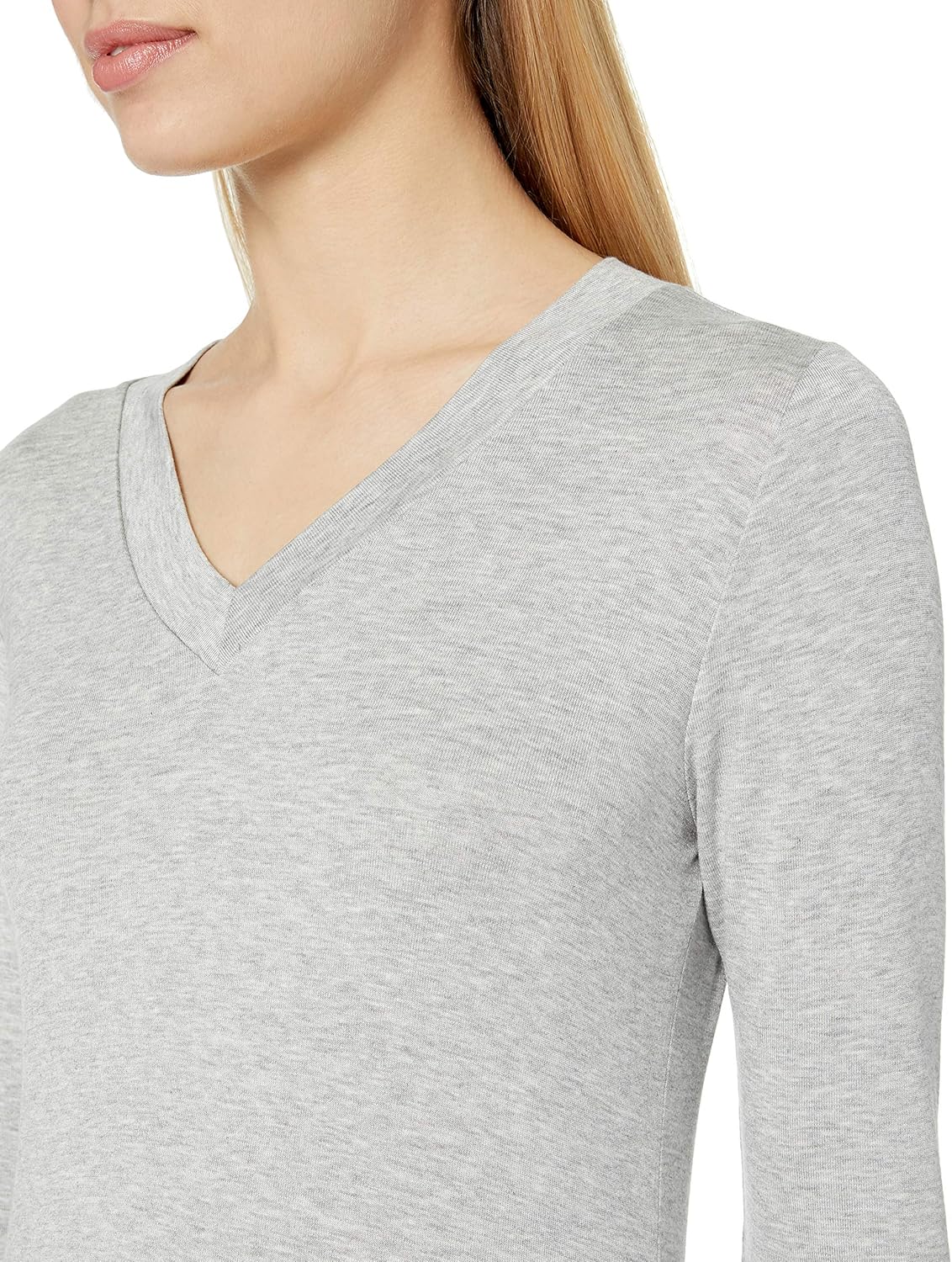 Brand - Daily Ritual Women's Fluid Knit Long-Sleeve V-Neck Shirt: Clothing