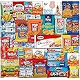 BLUE RIBBON Mothers Day Care Package Variety Pack (90 Count) Ultimate Sampler Mixed Bars Cookies Chips Candy Snacks Box for Office Schools Friends Family College Students Women Men Adult Kid Teens Gift Basket