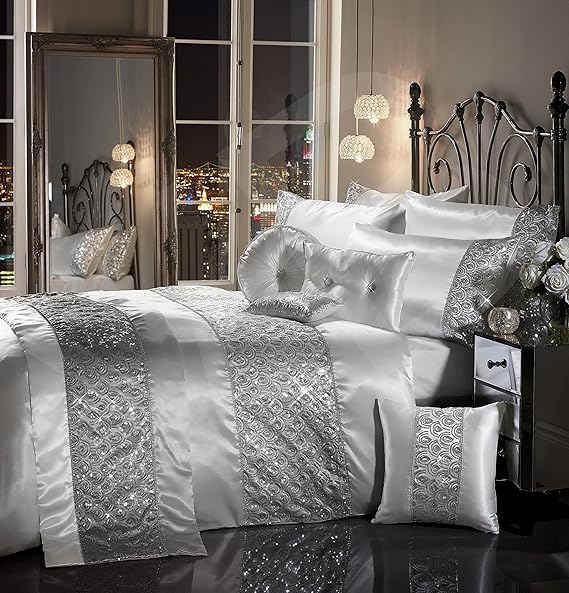 SPARKLE SEQUIN Luxury Diamante Bedding Bedroom Collection by