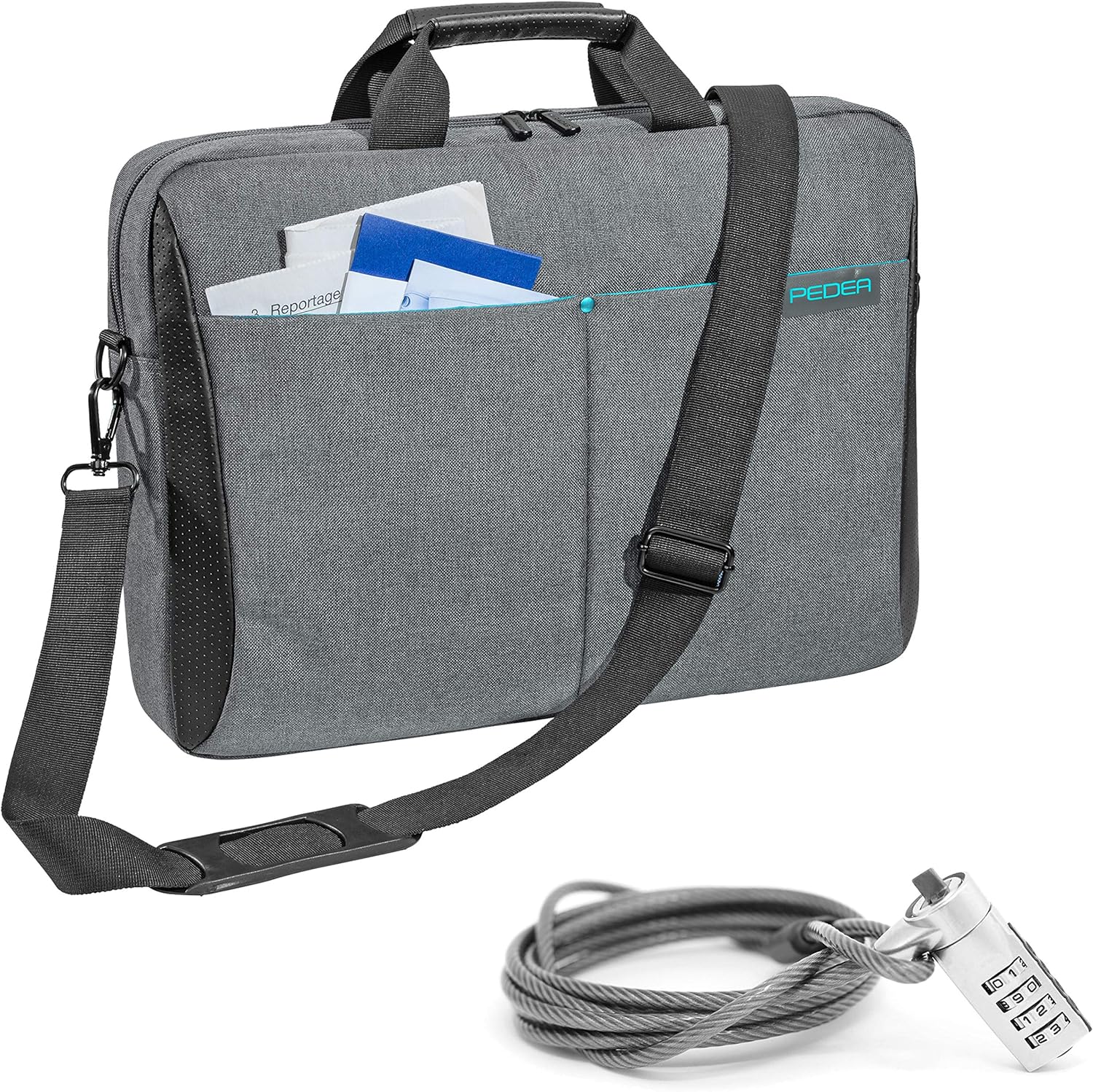 PEDEA laptop bag "Lifestyle" bag for notebooks with screens up to 15.6 inches (39.6 cm); shoulder bag with shoulder strap incl. notebook lock