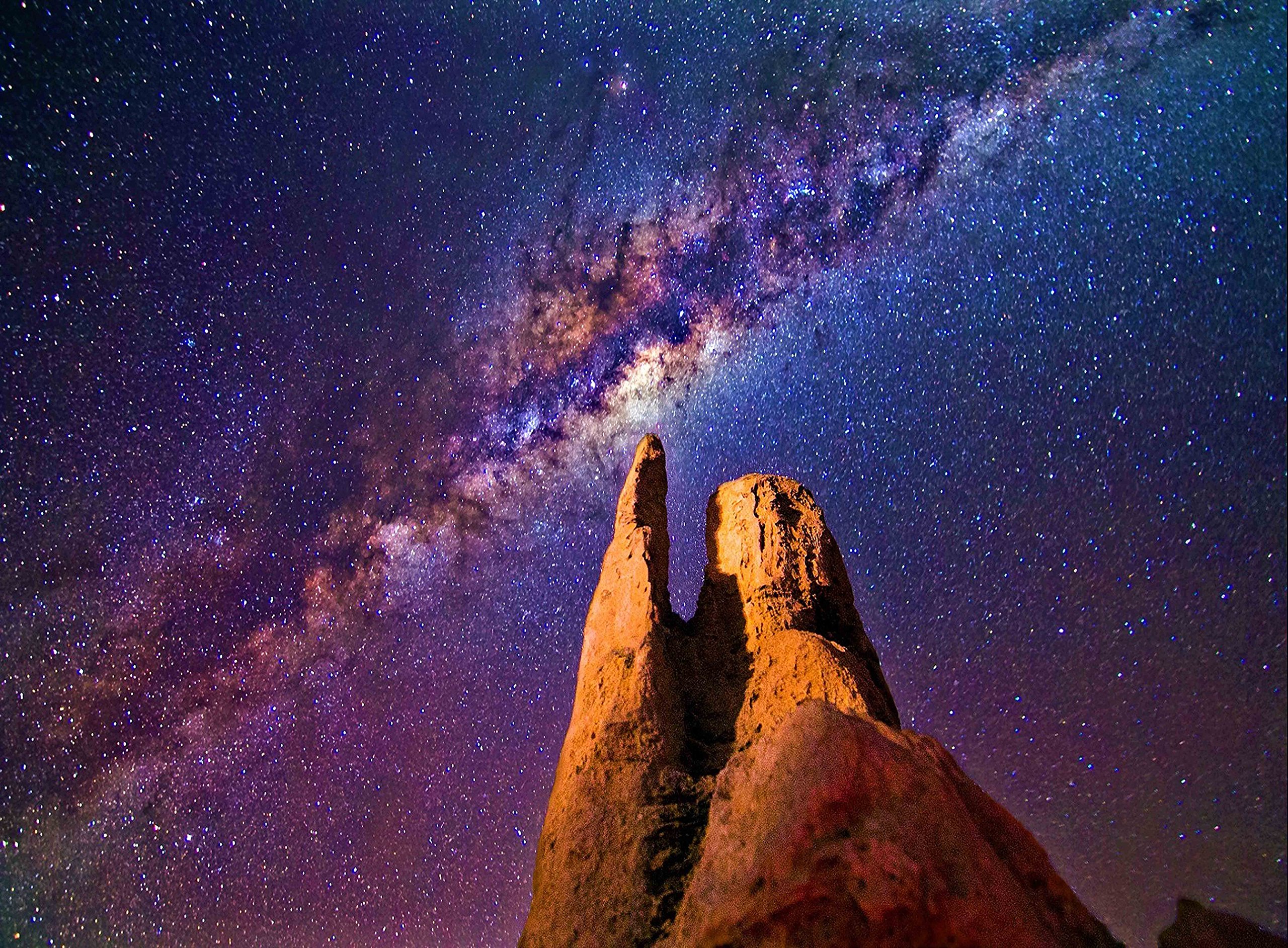 Adult Jigsaw Puzzle Landscape Galaxy Milky Way Night Stars Sky Scenic 