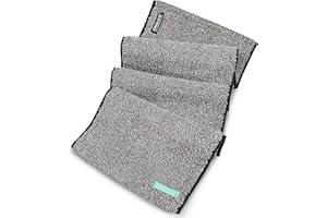 Facesoft Yoga Towel - Infused with Activated Charcoal to Detoxify and Sweat - Made with Eco-Friendly Aqua-Cotton Yarn - Biodegradable and Sustainable - All Ages