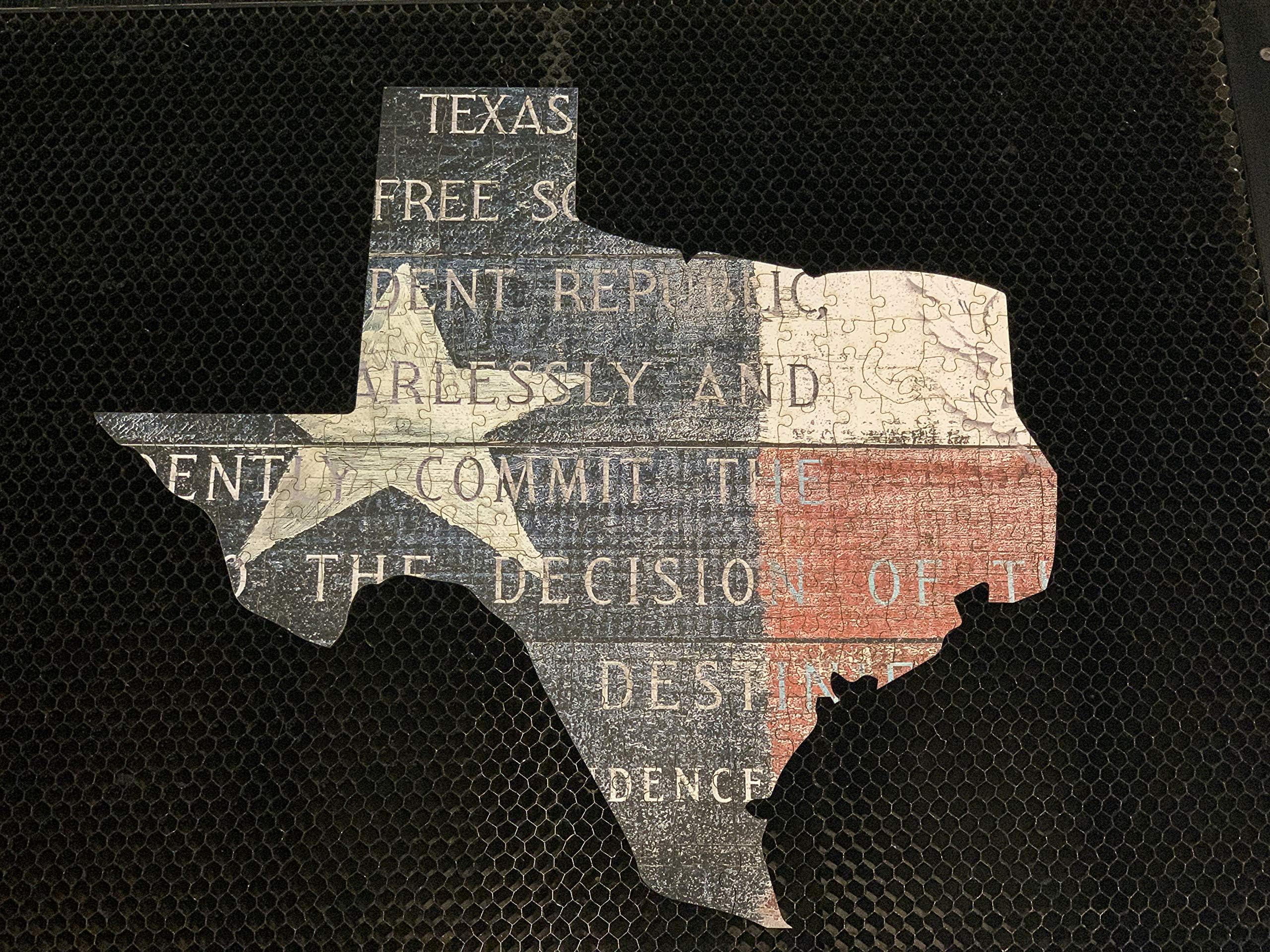 Texas Independence, Texas Shaped 15x15" Jigsaw Puzzle for Adults, Made in Texas, fun and educational StoryPieces