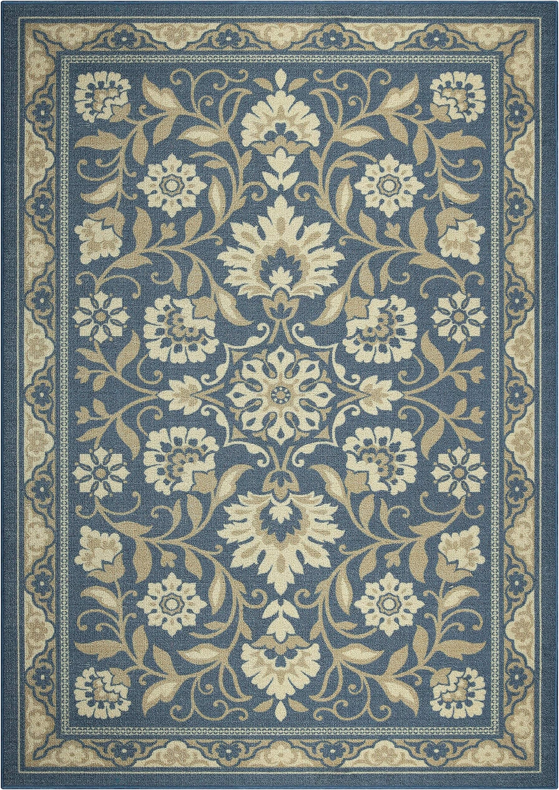 Maples Rugs Florence Area Rugs for Living Room & Bedroom [Made in USA], 7 x 10, Blue