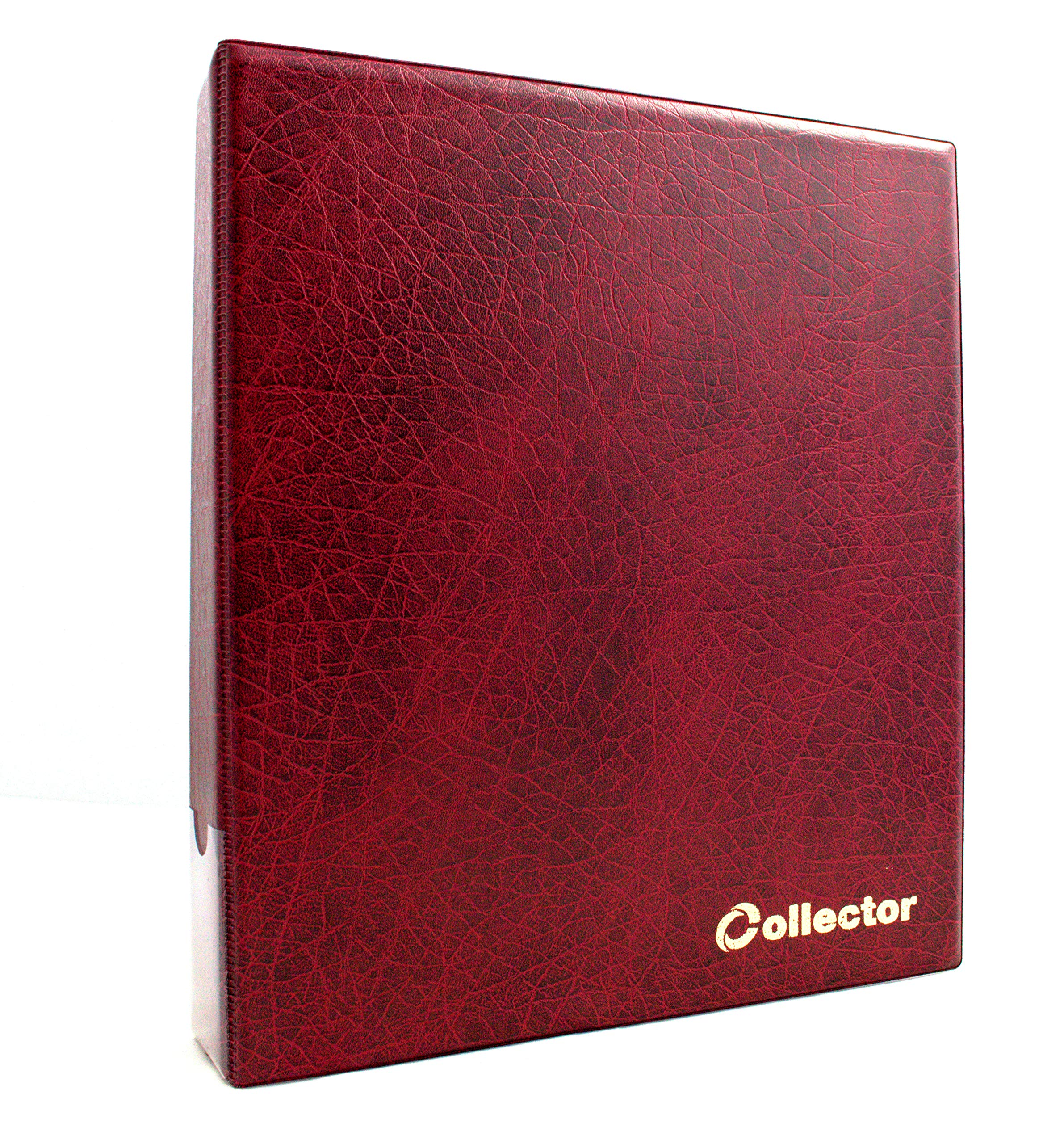 Collector Coin Album for 300 mix sizes coins from small till large coin - with pages and red dividers + index - RED