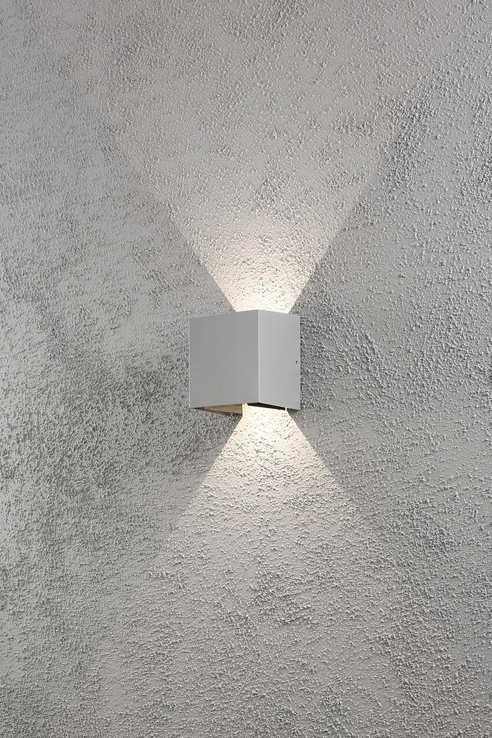Konstsmide Outdoor Wall Lights/Cremona Short Up Down Adjustable Wall Lantern/High Power 2 x 3 W LED Wall Lamp/Clear Acrylic Lens/Aluminium/IP54/Outside Light Grey - Image 5