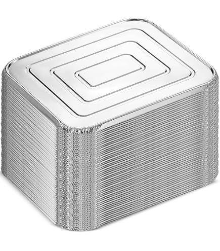 Stock Your Home 9x13 Disposable Baking Pan With Lid (25 Pack) Heavy Duty Aluminum Cake Pans With Lids, Clear Plastic Cover, Food Container For Lasagna, Casserole, Brownie, Rectangular Sheet Tray - View #3