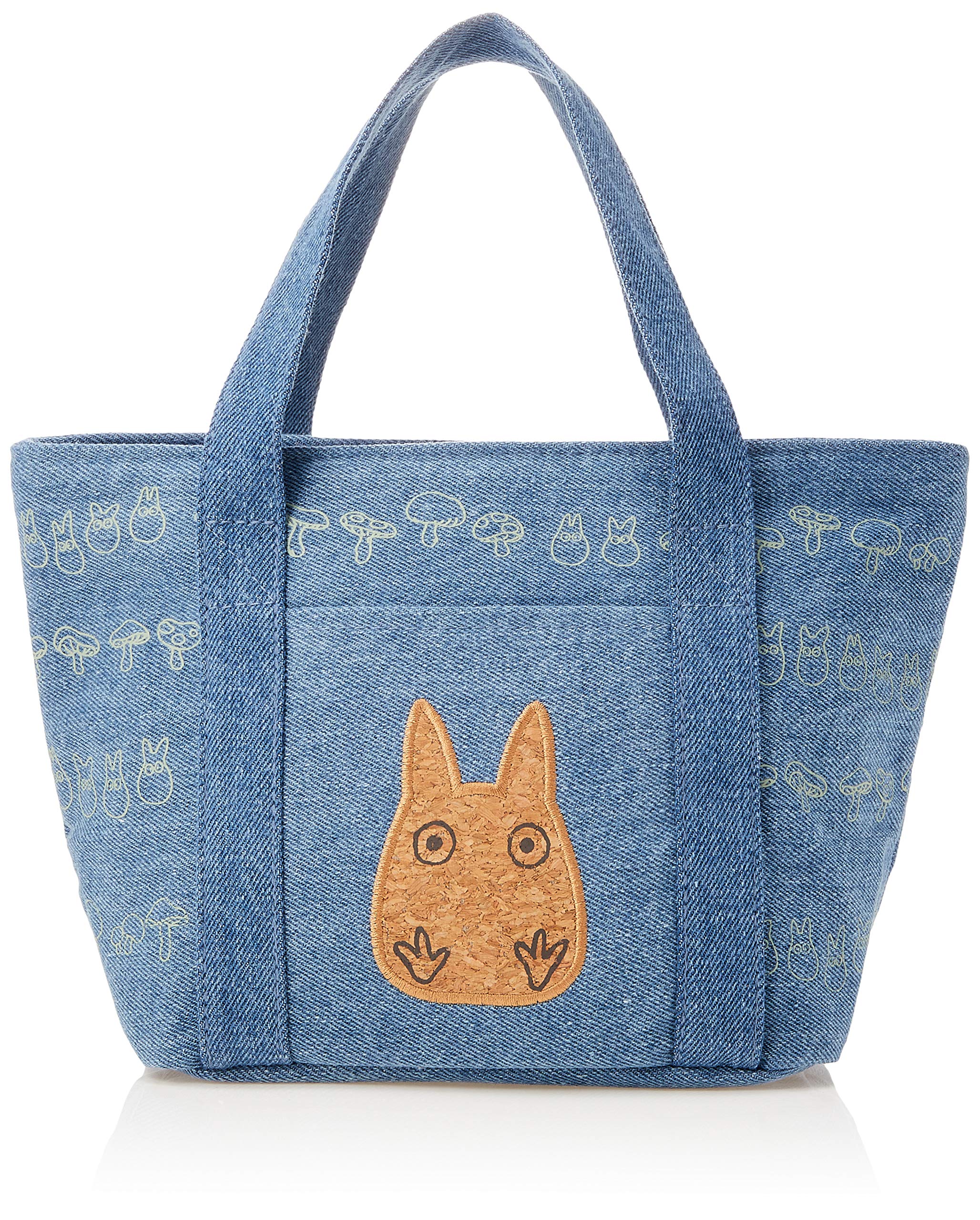 Cork Denim Lunch Bag with a Pocket [My Neighbor Totoro]