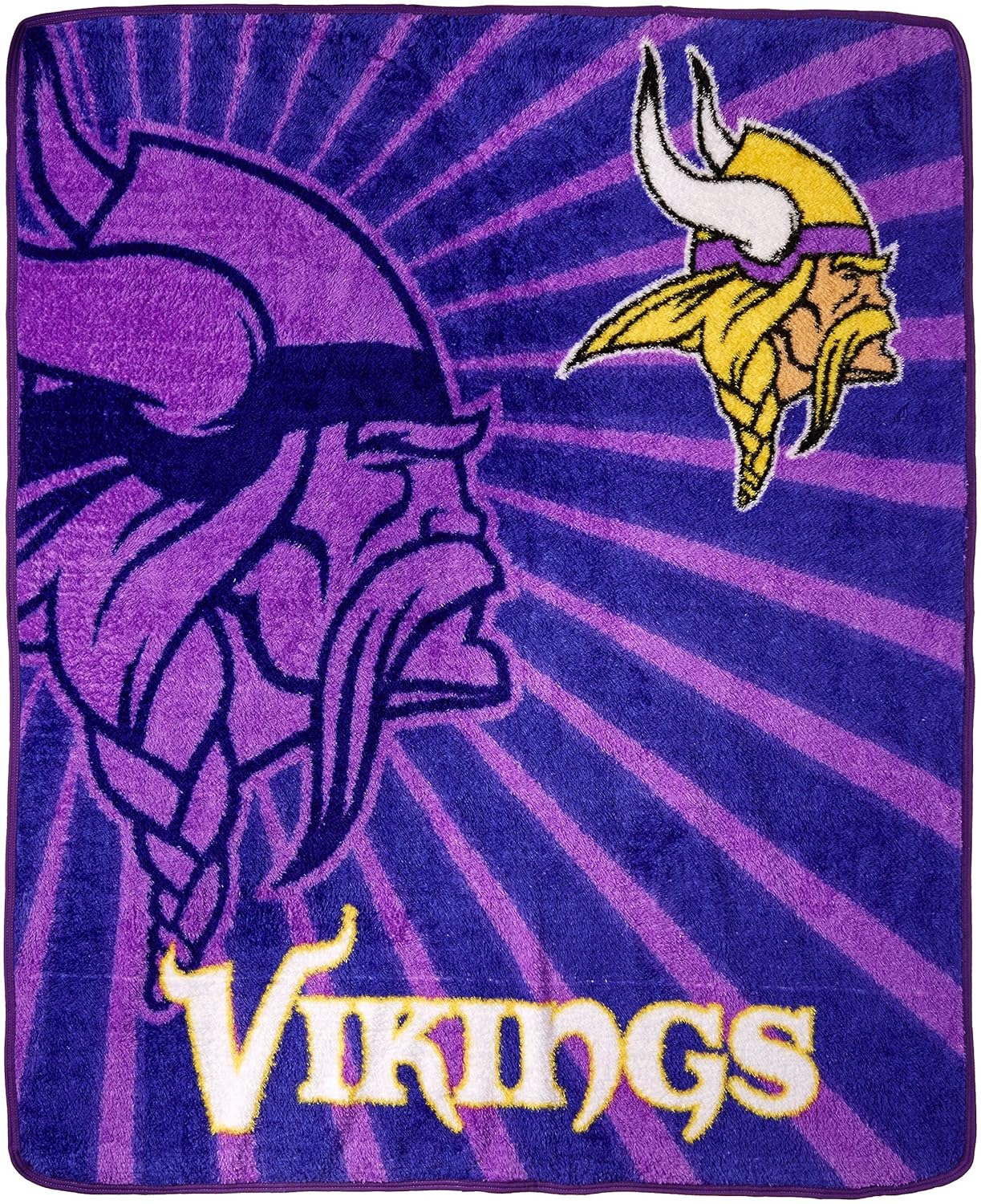 The Northwest Company Officially Licensed NFL Strobe Sherpa on Sherpa Throw Blanket 50 x 60