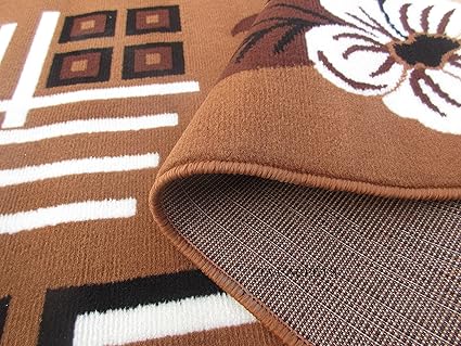 Zia Carpets Floral Carpet & Carpet for Bedroom 5.0 X 7.0 Feet (150X 200 cm .) Gold