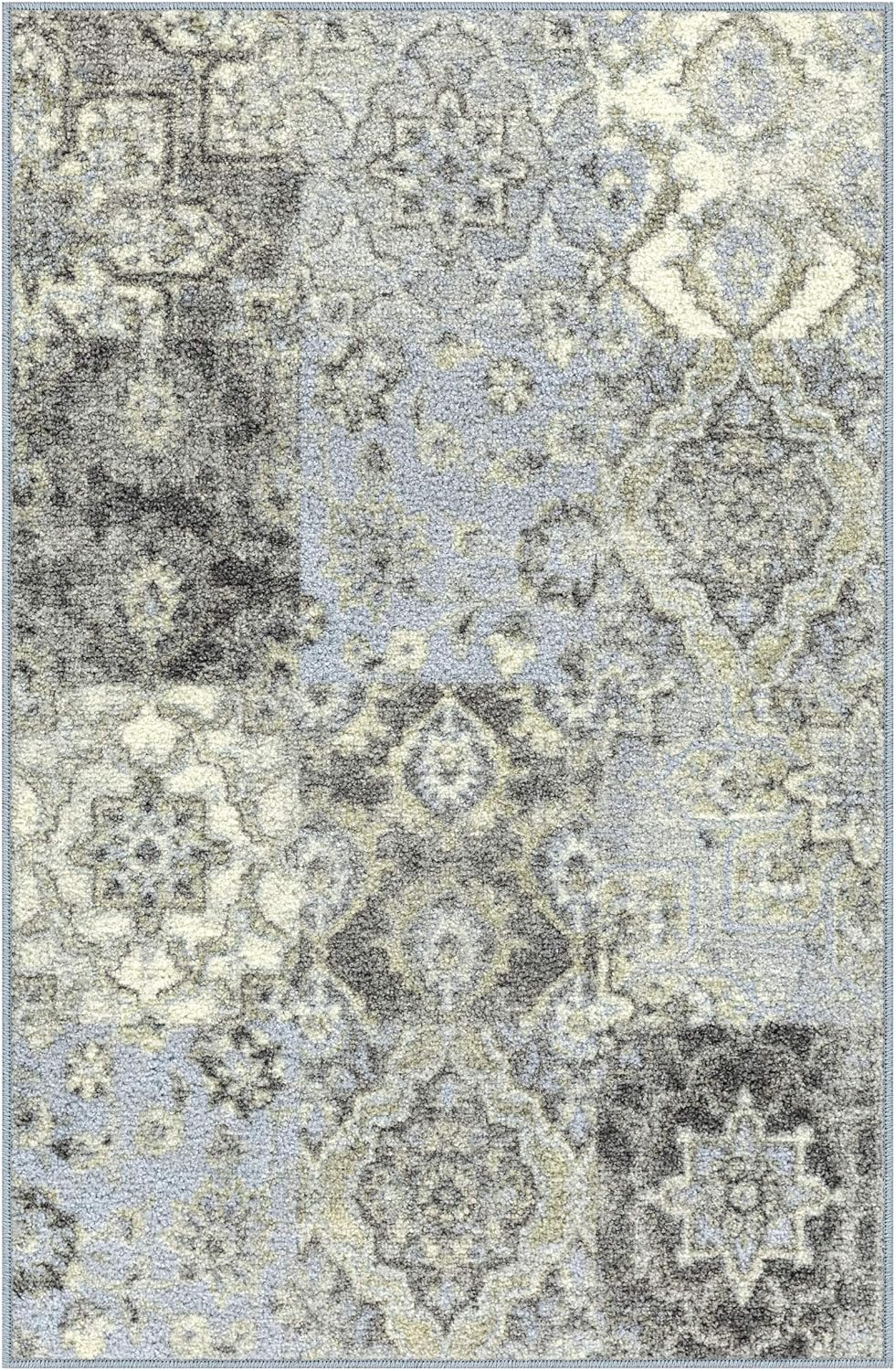 Maples Rugs Vintage Patchwork Distressed 2'6 x 3'10 Non