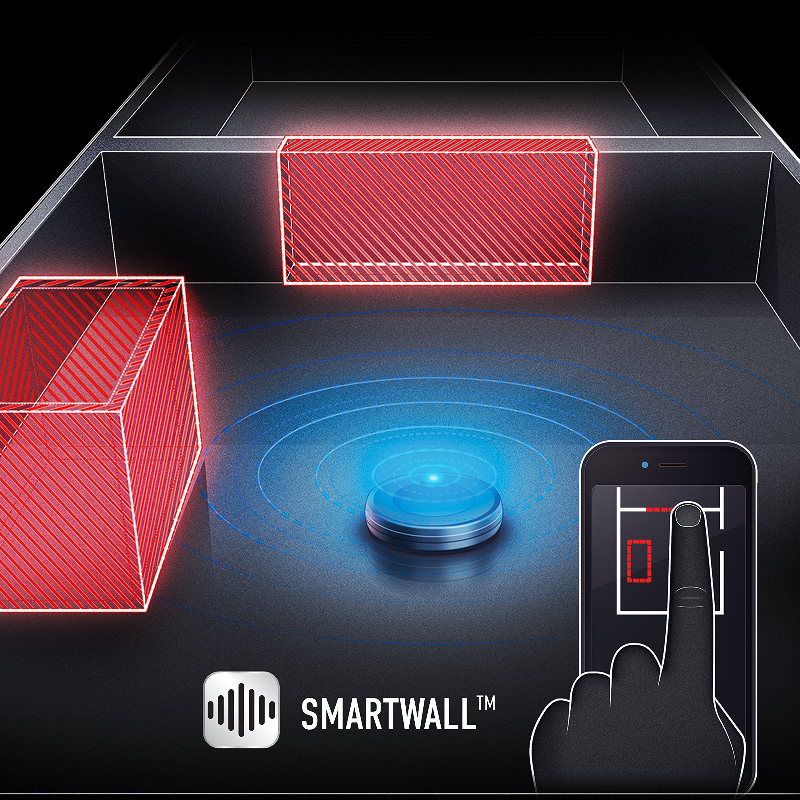 Hoover Rogue 970 WiFi Connected Robotic Vacuum, Black, Blue