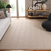 SAFAVIEH Aspect Collection Area Rug - 8'6" x 12', Natural & Ivory, Rustic Design, Ideal for High Traffic Areas in Living Room