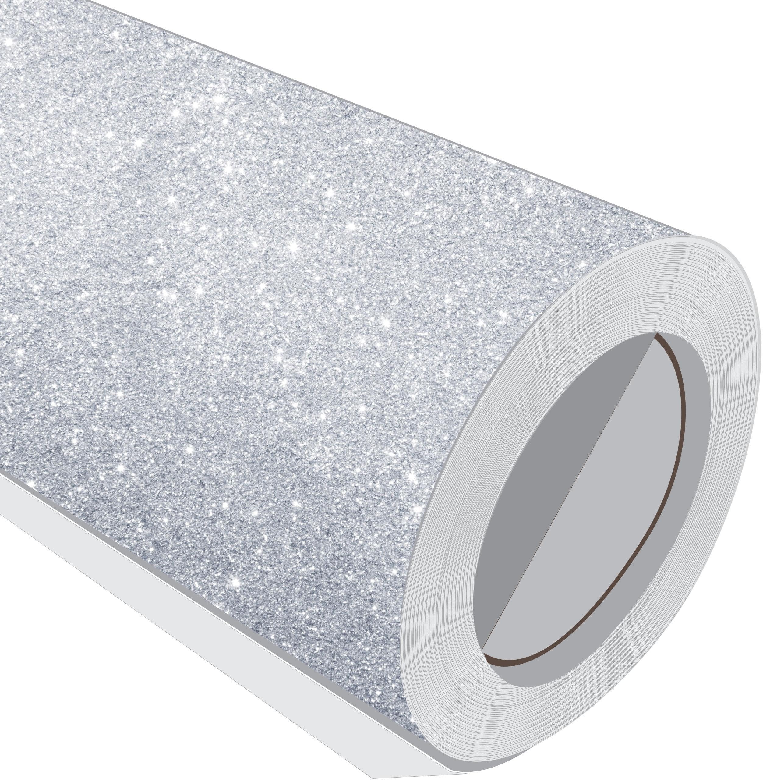 JasonCarlMorgan JCM Graphics Silver Glitter Adhesive Vinyl Roll 610mm 1M