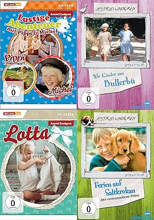 Best Of - Astrid Lindgren PIPPI & MICHEL + WIR KINDER AUS BULLERBÜ + LOTTA + FERIEN AUF SALTKROKAN 4 DVD Special Collection
