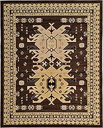 Unique Loom Taftan Collection Border Geometric