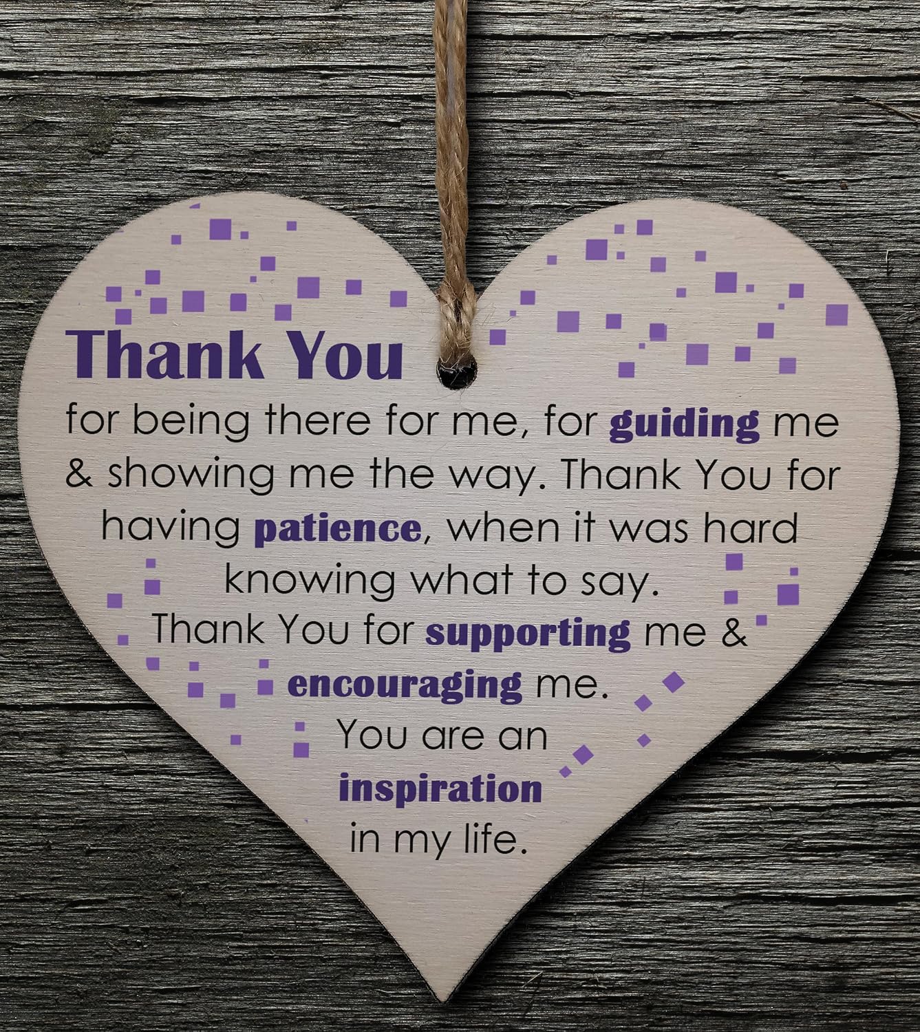 Motivational Hanging Wooden Heart - Handmade Decorative Sign with Positive Quote - Gift for Women Girls, Teen Room or Office Decor - Image 3