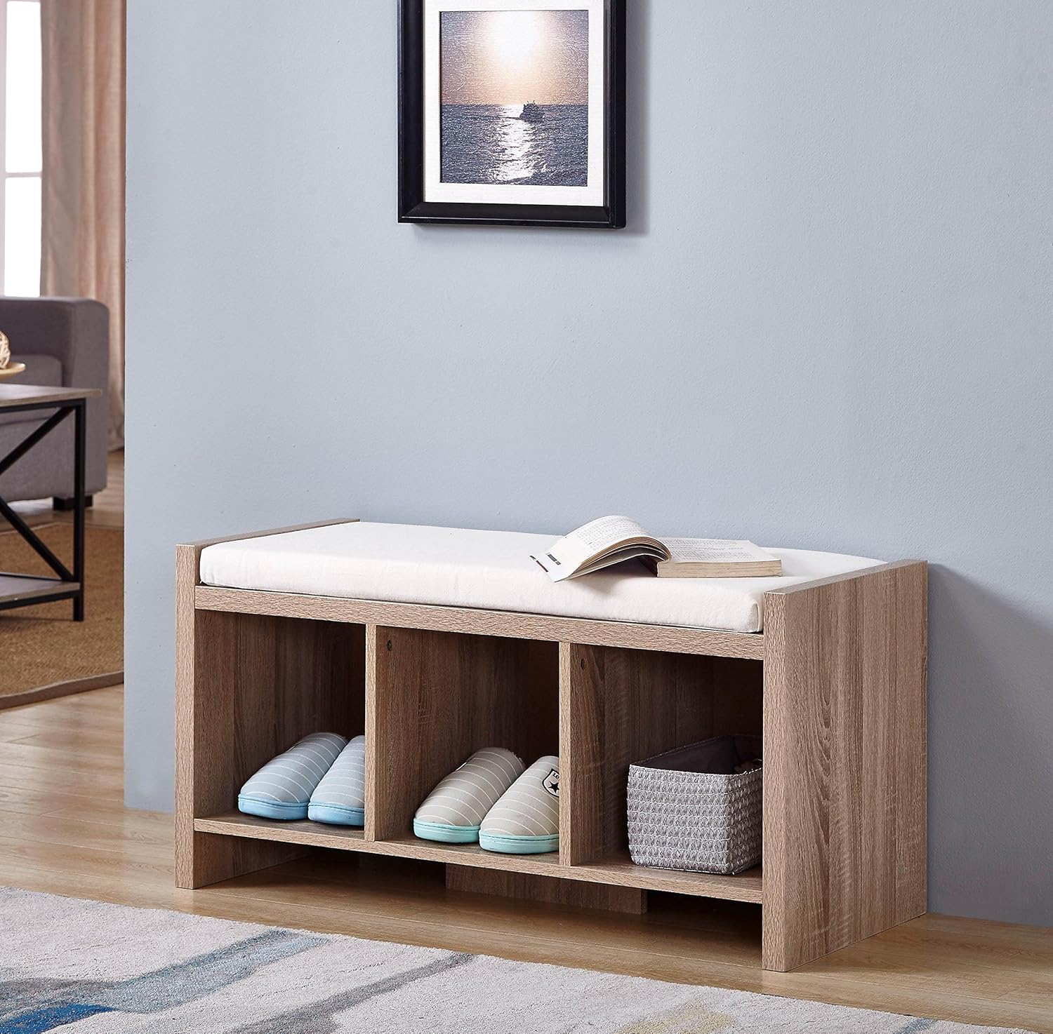 Best 32′ Shoe Rack Padded Bench