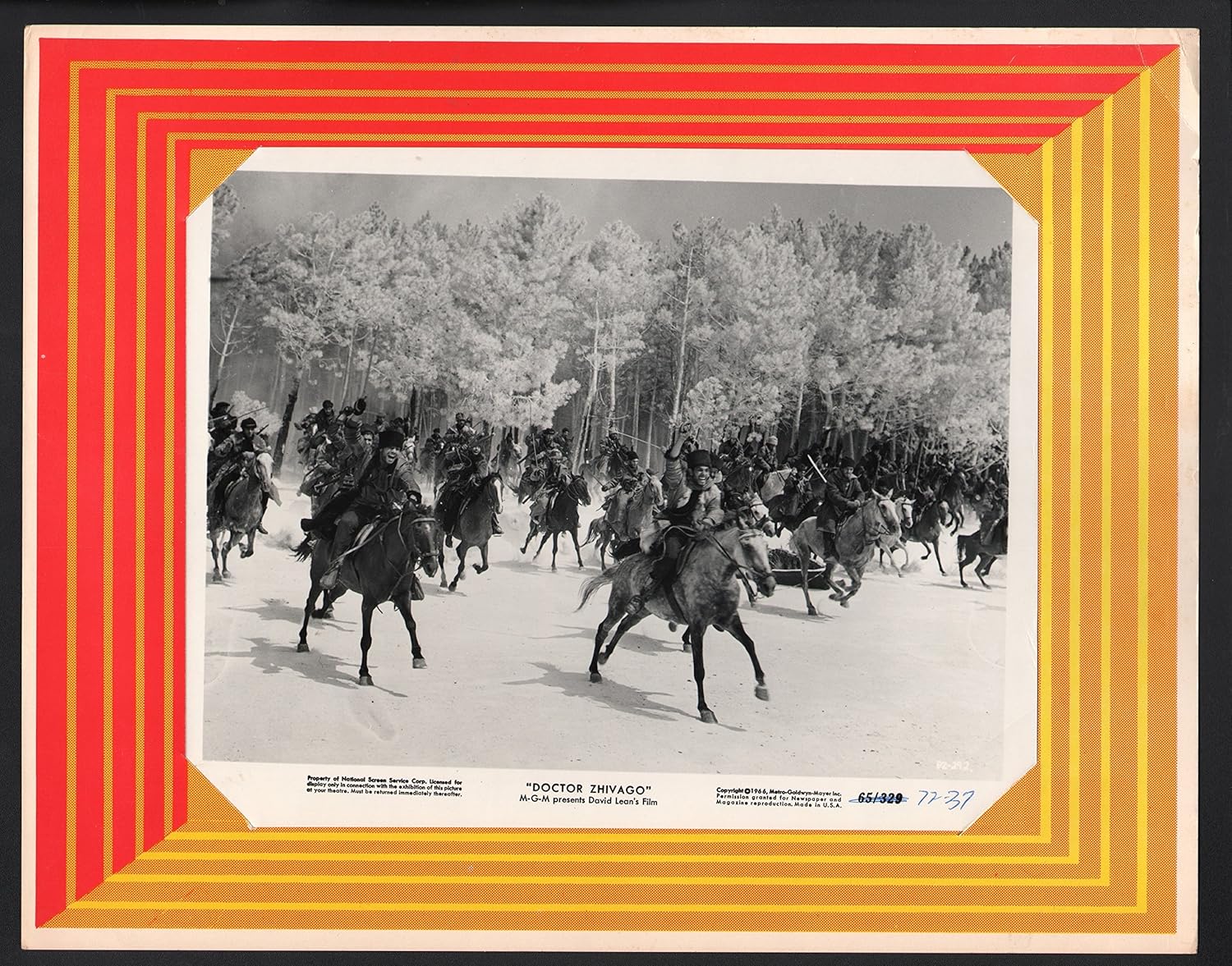 MOVIE POSTER: Doctor Zhivago Lobby Card-1972-Omar Sharif on a horse