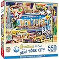 Masterpieces 550 Piece Jigsaw Puzzle for Adults and Family - Greetings from New York - 18"x24"