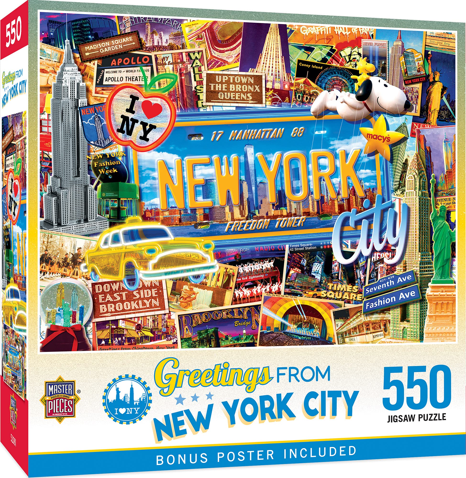 Greetings From New York City 550pc Puzzle + Bonus Poster (mpc)