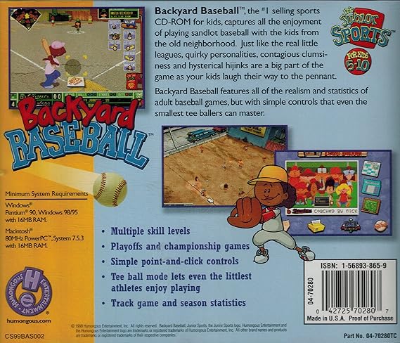 Amazon Com Backyard Baseball Software