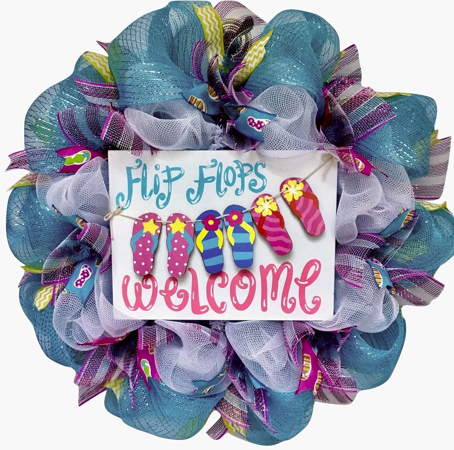 flip flop welcome wreath