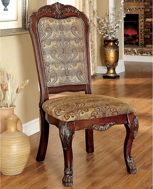 Amazon.com - Traditional Cherry Dining Chairs (Set of 2) Brown