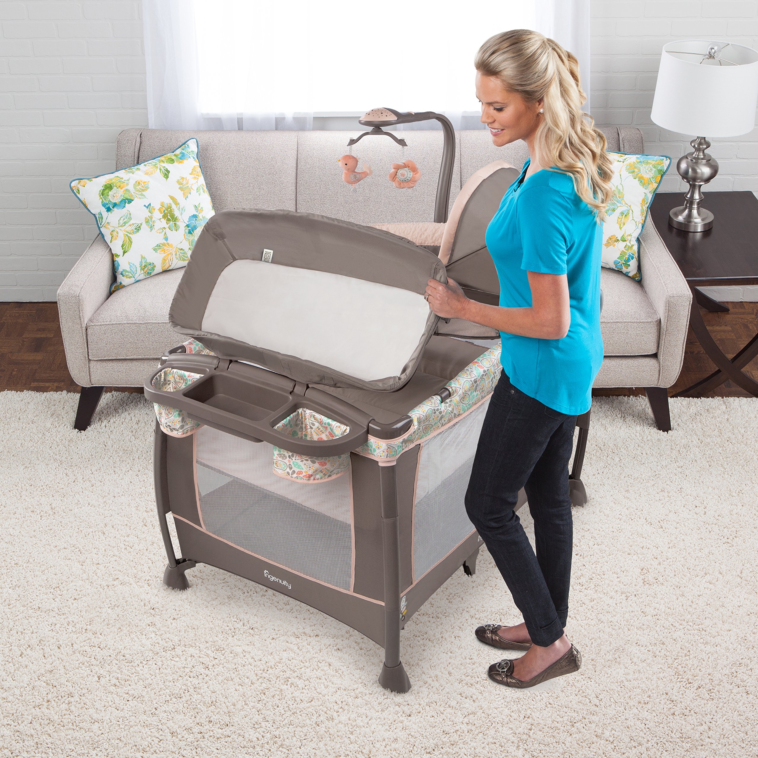 Ingenuity Soothe Me Softly Washable Playard Piper on Galleon Philippines