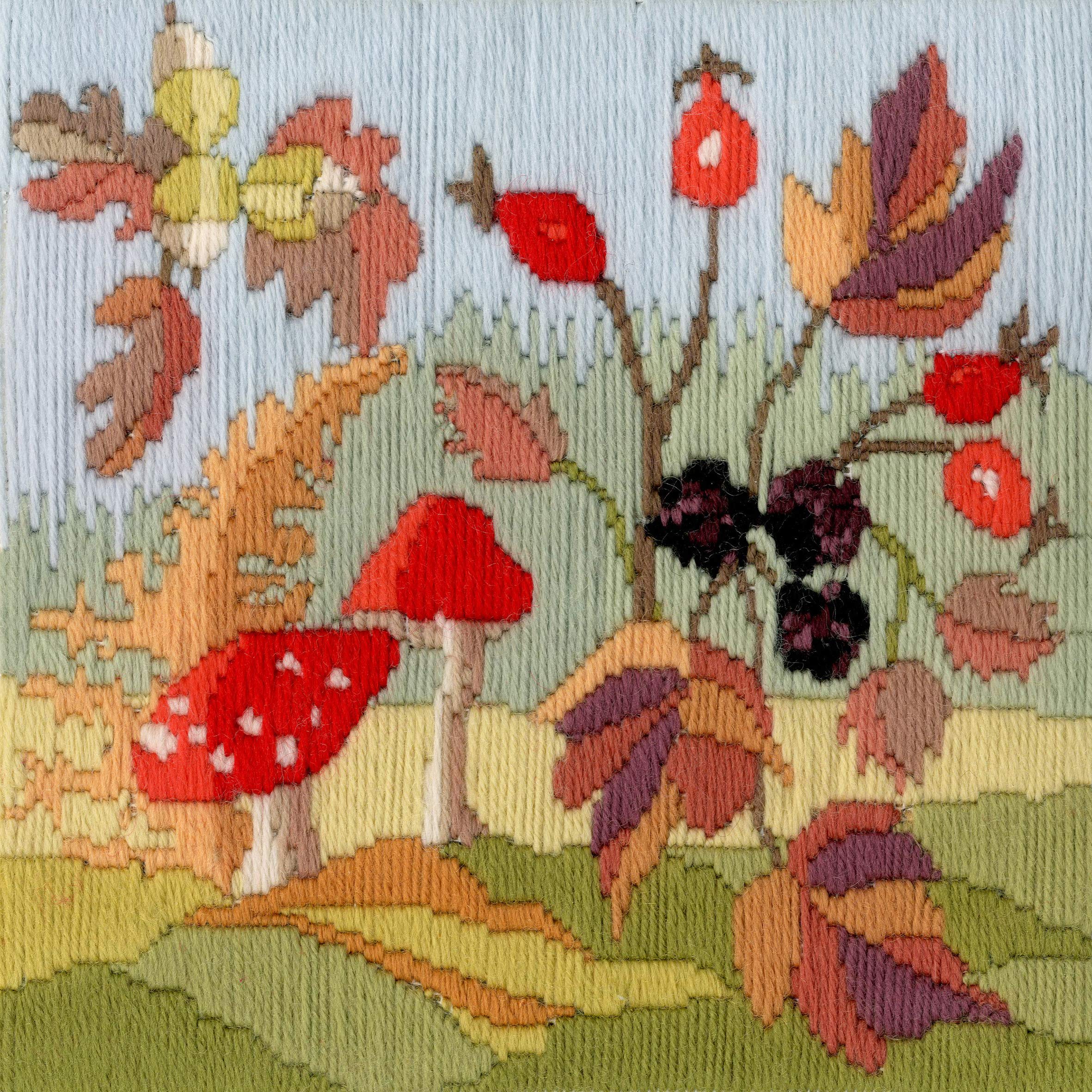 Derwentwater Designs Cross Stitch Kit - Long Stitch Seasons - Autumn