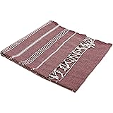 The Turkish Emporium Cotton Bath Beach Towel Hammam Fouta Pestemal Peshtemal (Burgundy)