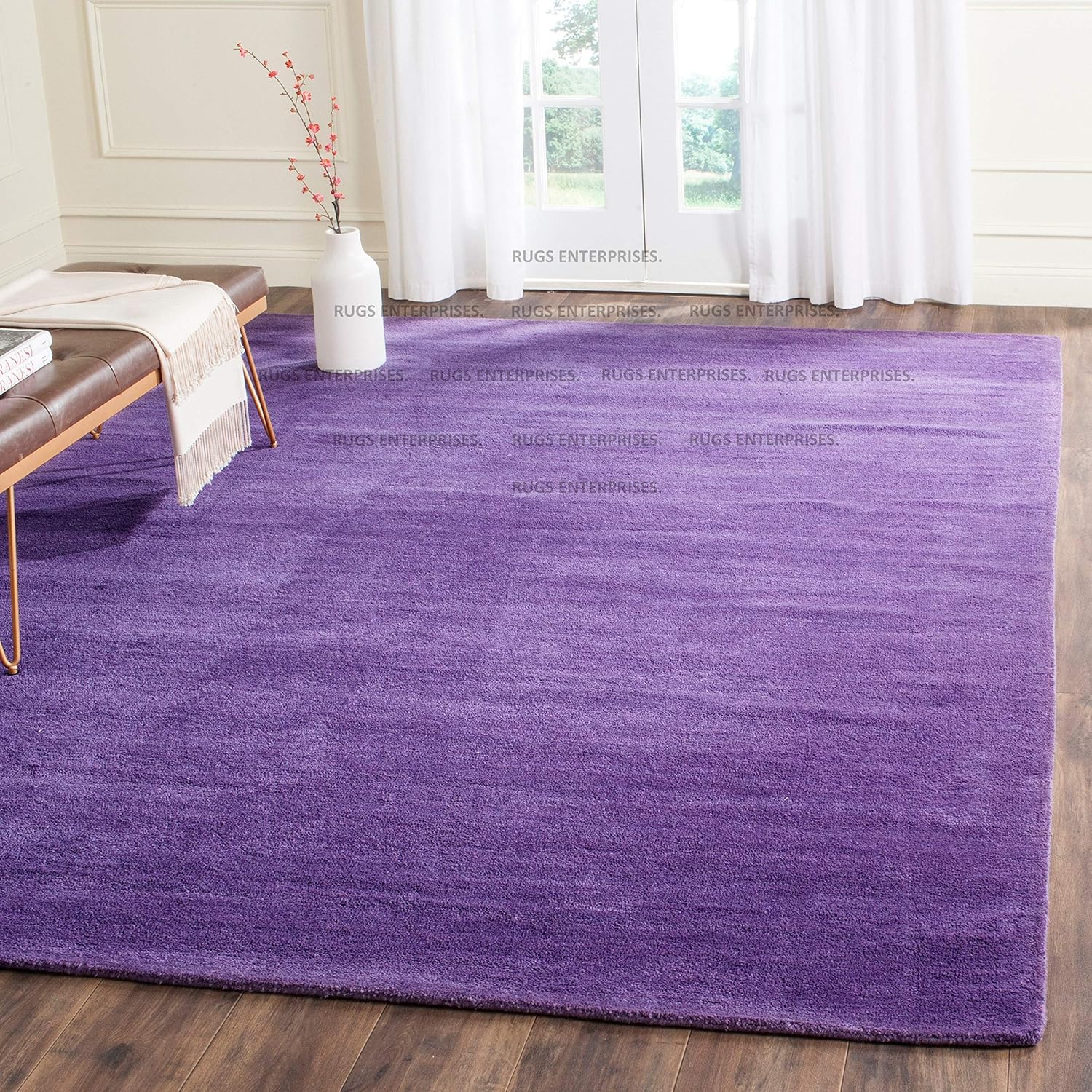 Buy Rugs Enterprises Plain Solid Color Carpet for Bedroom, Living Room