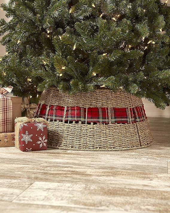 The Lakeside Collection Rattan Christmas Tree Collar
